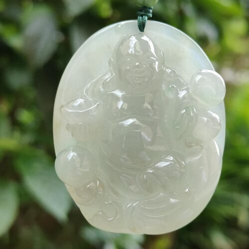 a jade pendant from a string