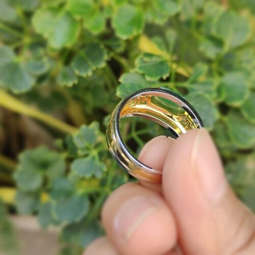 una persona sosteniendo un anillo