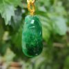 1f6623d1f790662d48af13547ddae978 a green jade pendant from a gold chain