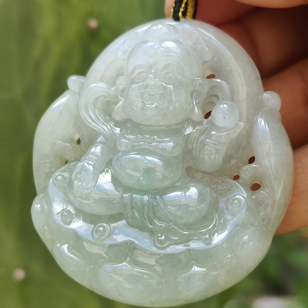 Sudhanakumāra Natural Type A Jadeite Pendant