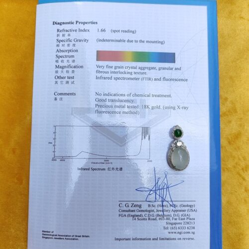 a piece of paper with a jewel on it