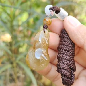 una mano sosteniendo un collar