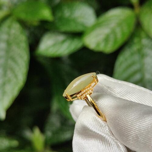 a ring wrapped in a white cloth