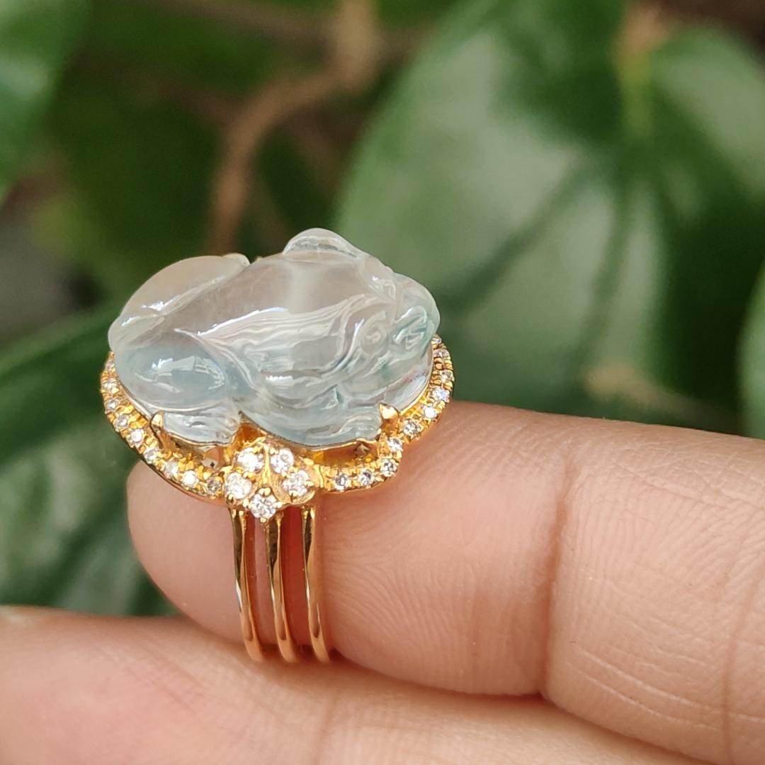 Highly Translucent Icy Variety Natural Type A Jadeite