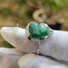 tangan memakai sarung tangan dengan cincin