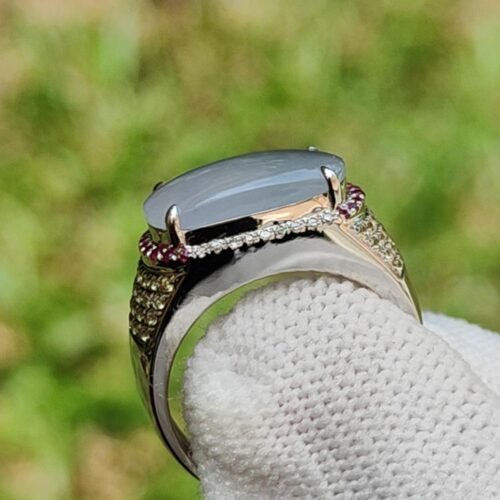 un gros plan d'une bague