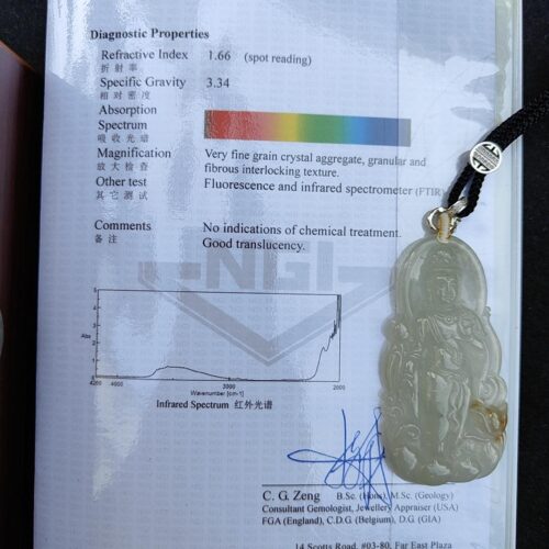 a book with a necklace on it