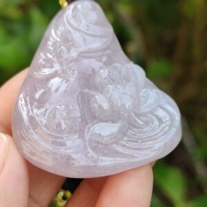 Rare Pinkish Lavender Natural Type A Pendant