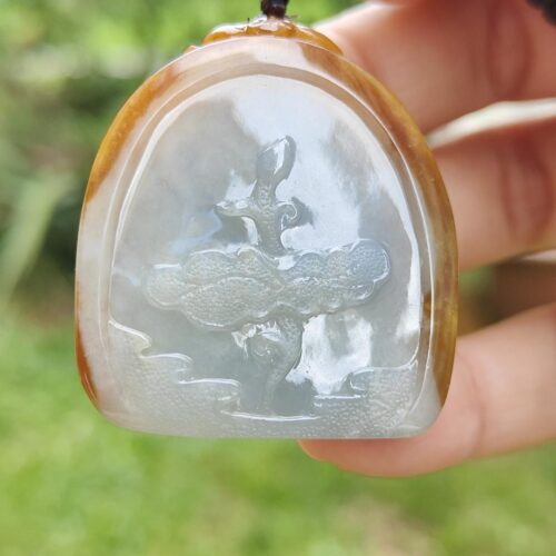 Old Pit Yellow Jadeite Buddha 1