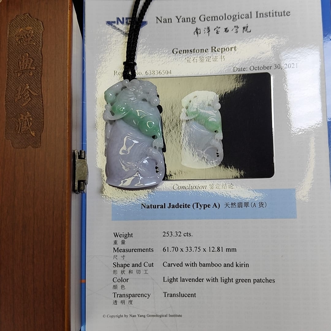 Buluh Dwi Nada dengan Jadeit Jenis Asli Kirin A