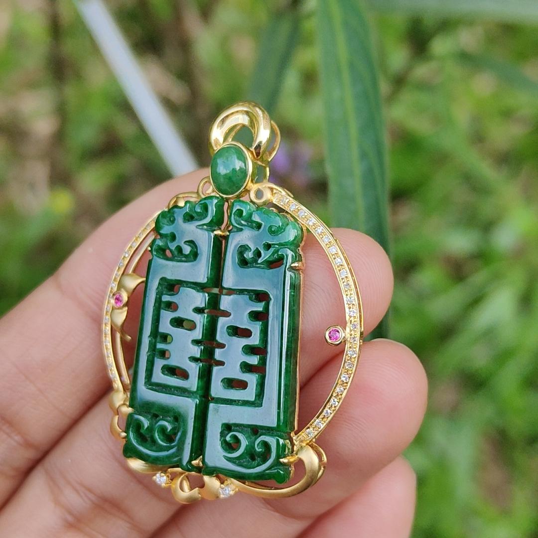 Double Happiness 18k Gold