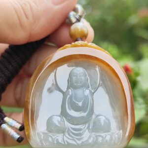 Old Pit Yellow Jadeite Buddha 3
