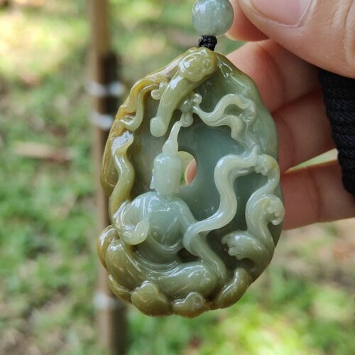 #Sold - Faceless buddha with ruyi 10