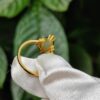 a hand holding a gold ring
