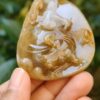 a hand holding a stone