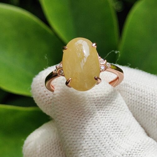 戴着带戒指的手套的手