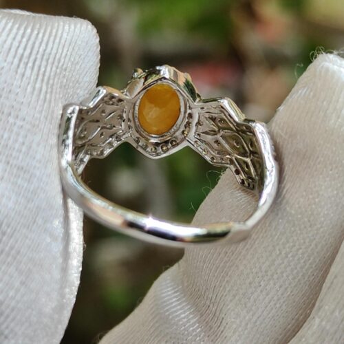 장갑을 끼고 반지를 낀 손