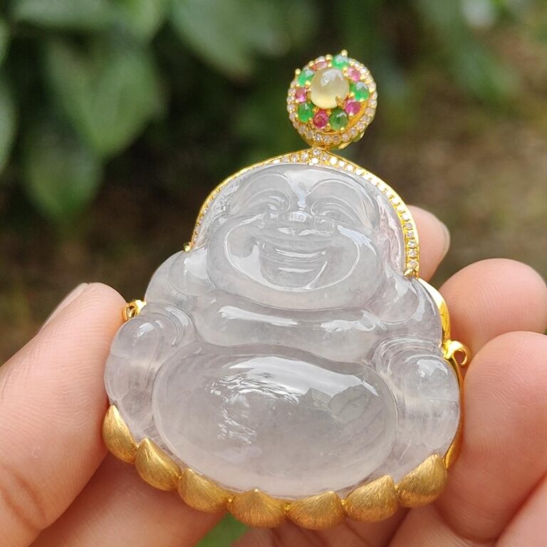 Premium Icy Translucent Natural Type A Jadeite Jade Crafted