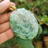 a hand holding a jade pendant
