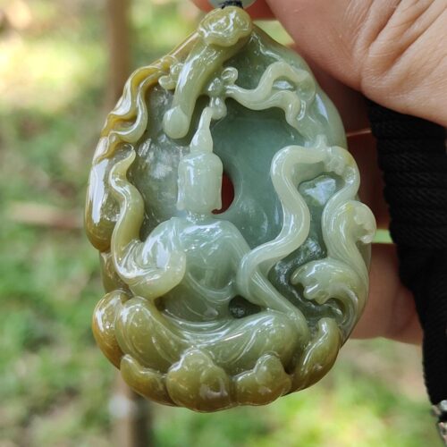 #Sold - Faceless buddha with ruyi 6