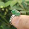 a finger with a ring on it - Green Pixiu Ring