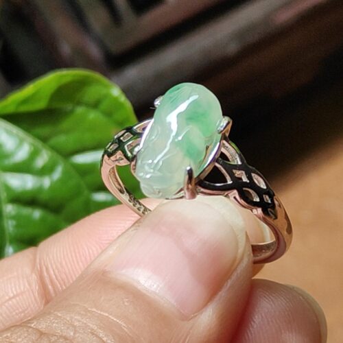 une personne tenant une bague