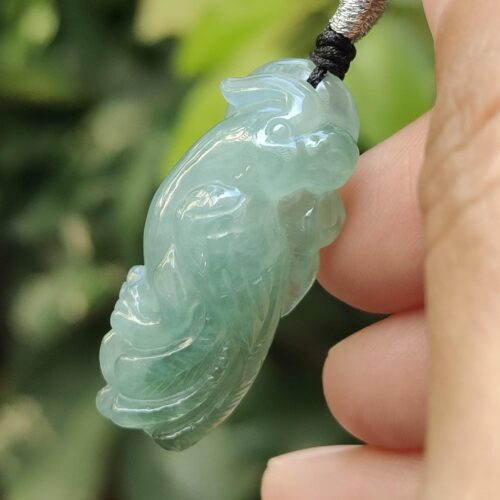 Green Parrot Natural Jadeite Jade Pendant Image 6