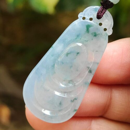 Light Lavender with light green patches crafted as nothing high quality jadeite pendant image 8