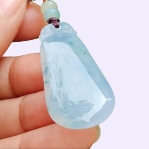 Light Lavender with light green patches crafted as nothing high quality jadeite pendant image 9
