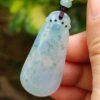 Light Lavender with light green patches crafted as nothing high quality jadeite pendant image 6