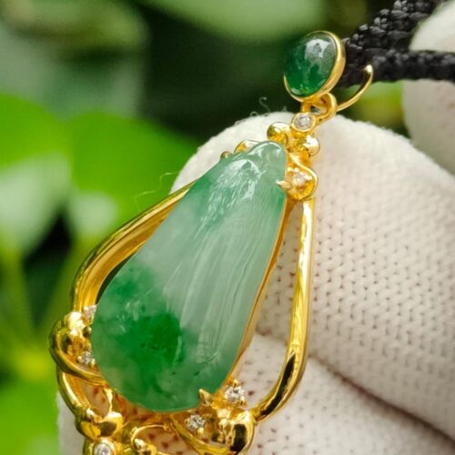 Double Layer Type A Jadeite Fortune Pendant - Simei Hdb Playground - Y.P.Q Testing certified approved 3