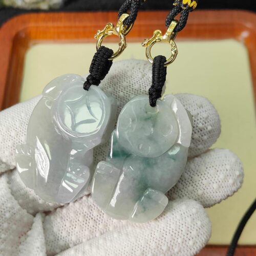 Vintage Matched Jade Pixiu Duo - Indoor Matching Y.P.Q Certified Test Approved 6