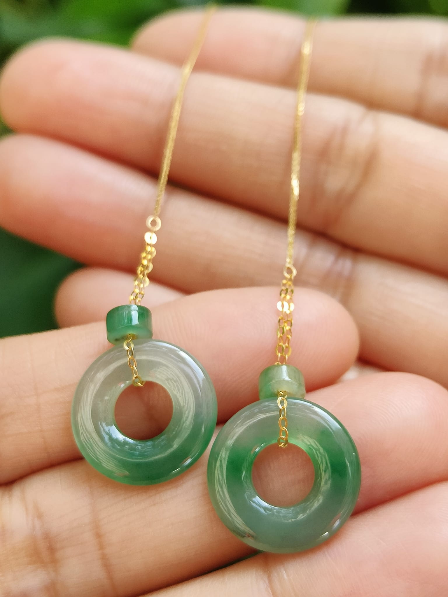 Donut Jadeite Earrings