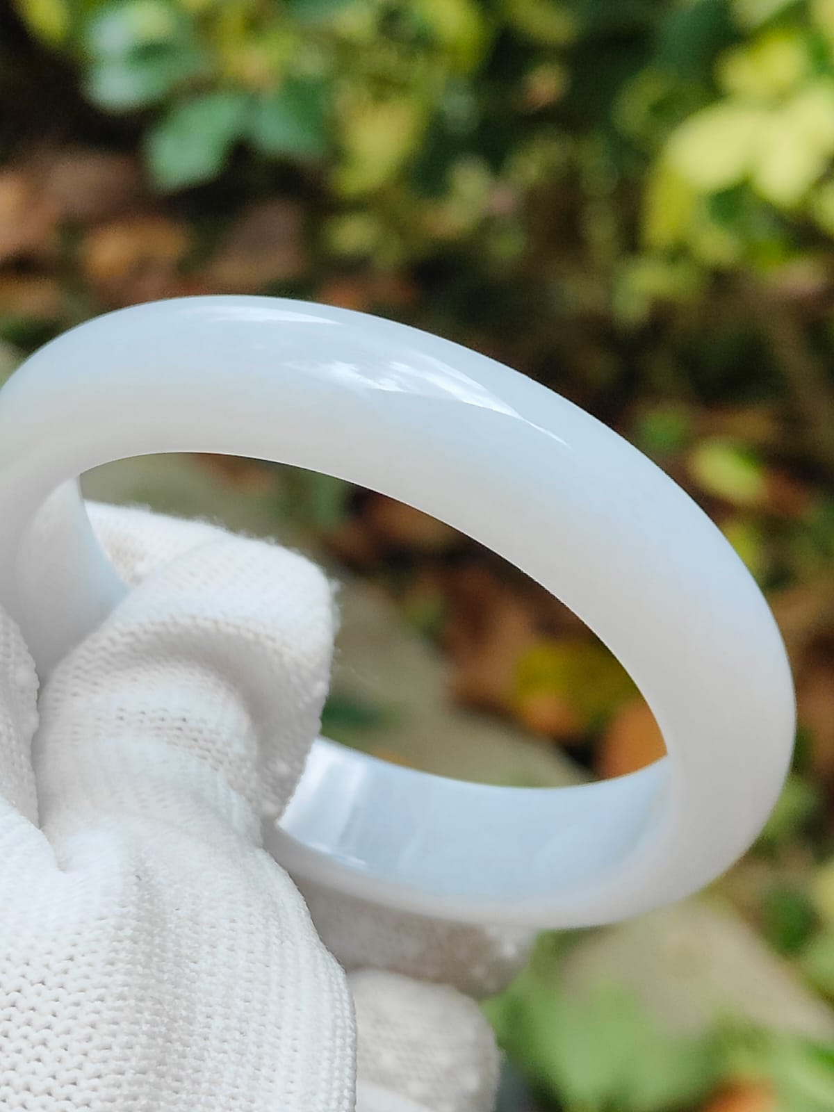 Wood Element Lavender Jade Bangle