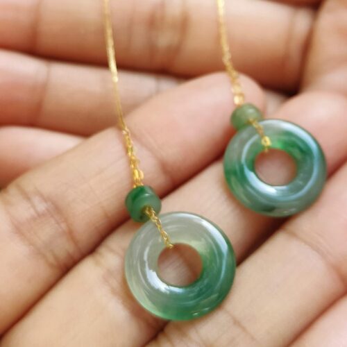 Donut Jadeite Earrings - Meragi Park Natural Details - YPQ 2025 Simei HDB Area Certified - Passed Image 8