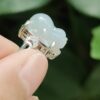 Natural Jadeite & S925 Silver Adjustable Ring - location Jalan Meragi Park Simei Playground - Y.P.Q Certified Testing Approved 12