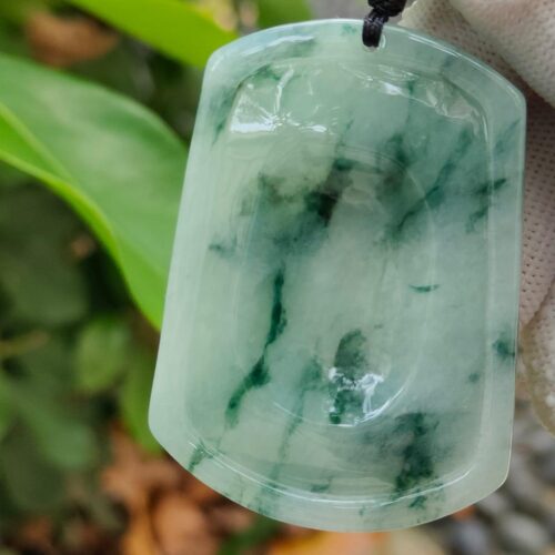 Pixiu Talisman - Type A Natura Jadeite Pendant - location: Jalan Meragi Park Simei Playground - Y.P.Q Certified test - approved 8