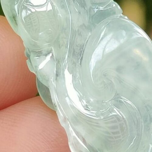 Icy Phoenix & Ruyi Jadeite Pendant - SG Jalan Meragi Park HDB Reflective Enlarge View Deck YPQ Certified Pass 8