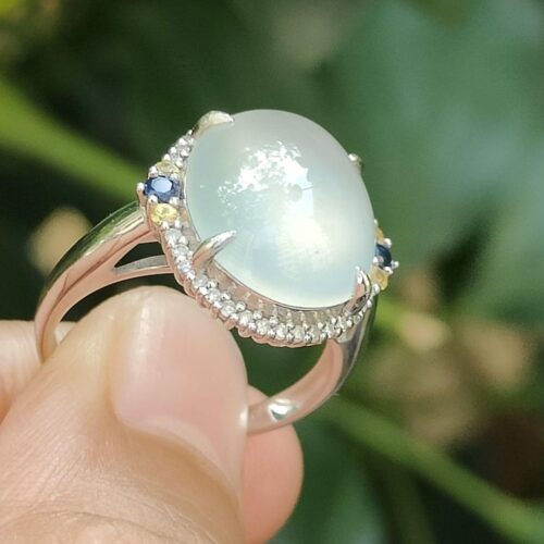 Five Stars Wu Xing Certified Jadeite Gold Ring - Jalan Meragi Park HDB Void Deck Garden YPQ Certified Quality Test Pass 6