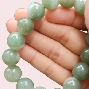 Natural Type A Jadeite Bead Bracelet 13.88mm * 16 beads Image 11