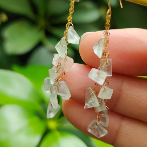 18K Ice Jade Earrings - location: SG Jalan Meragi Park Simei Playground - Y.P.Q Certified Test Passed 3