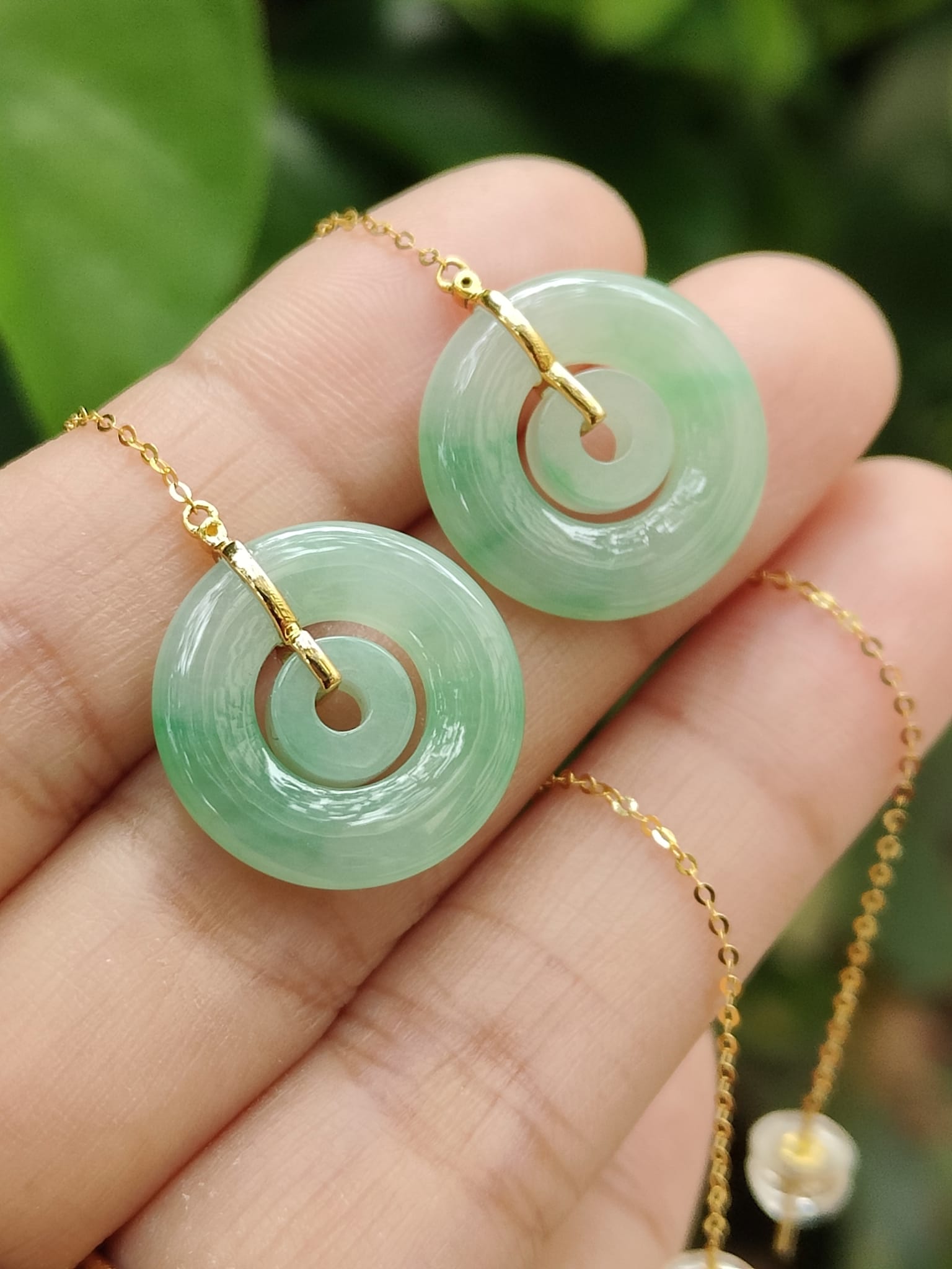 Jade & Gold Earrings