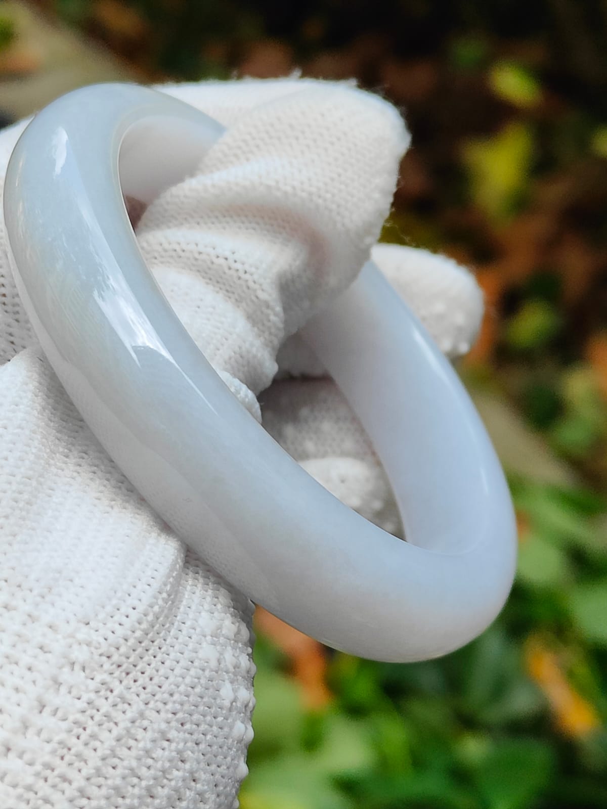 Wood Element Lavender Jade Bangle