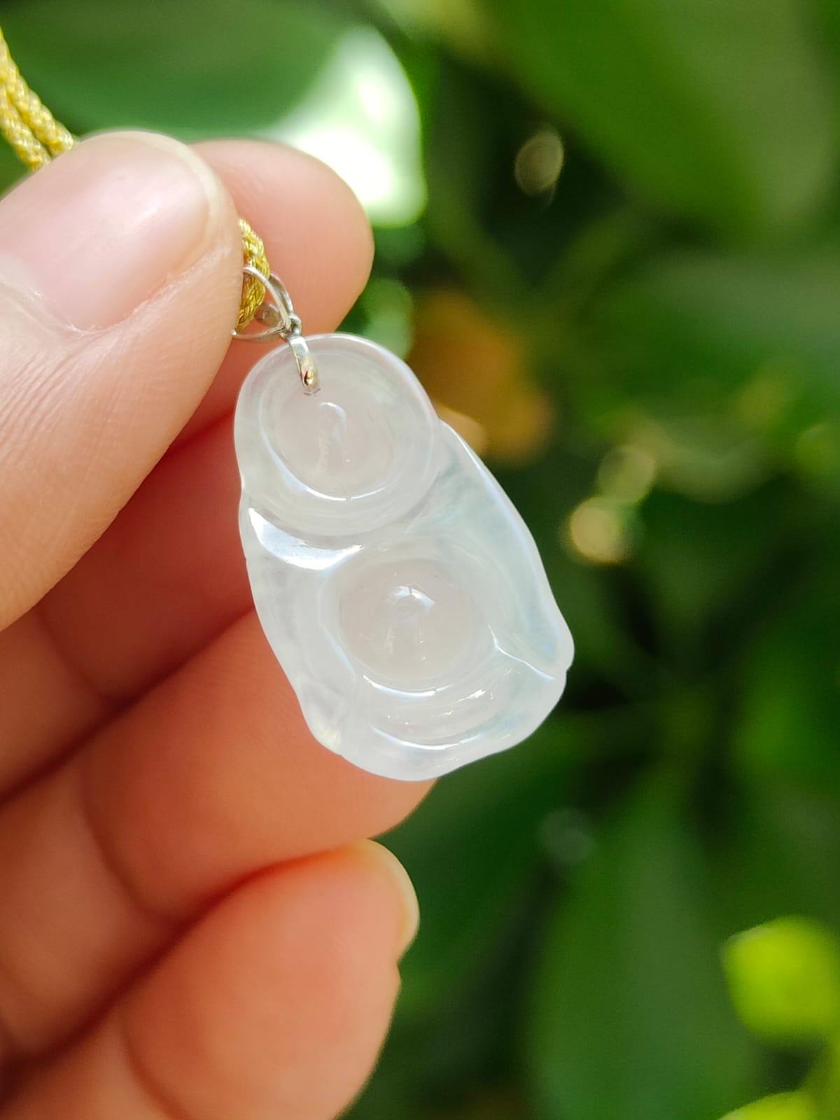 Laughing Buddha Jadeite Pendant