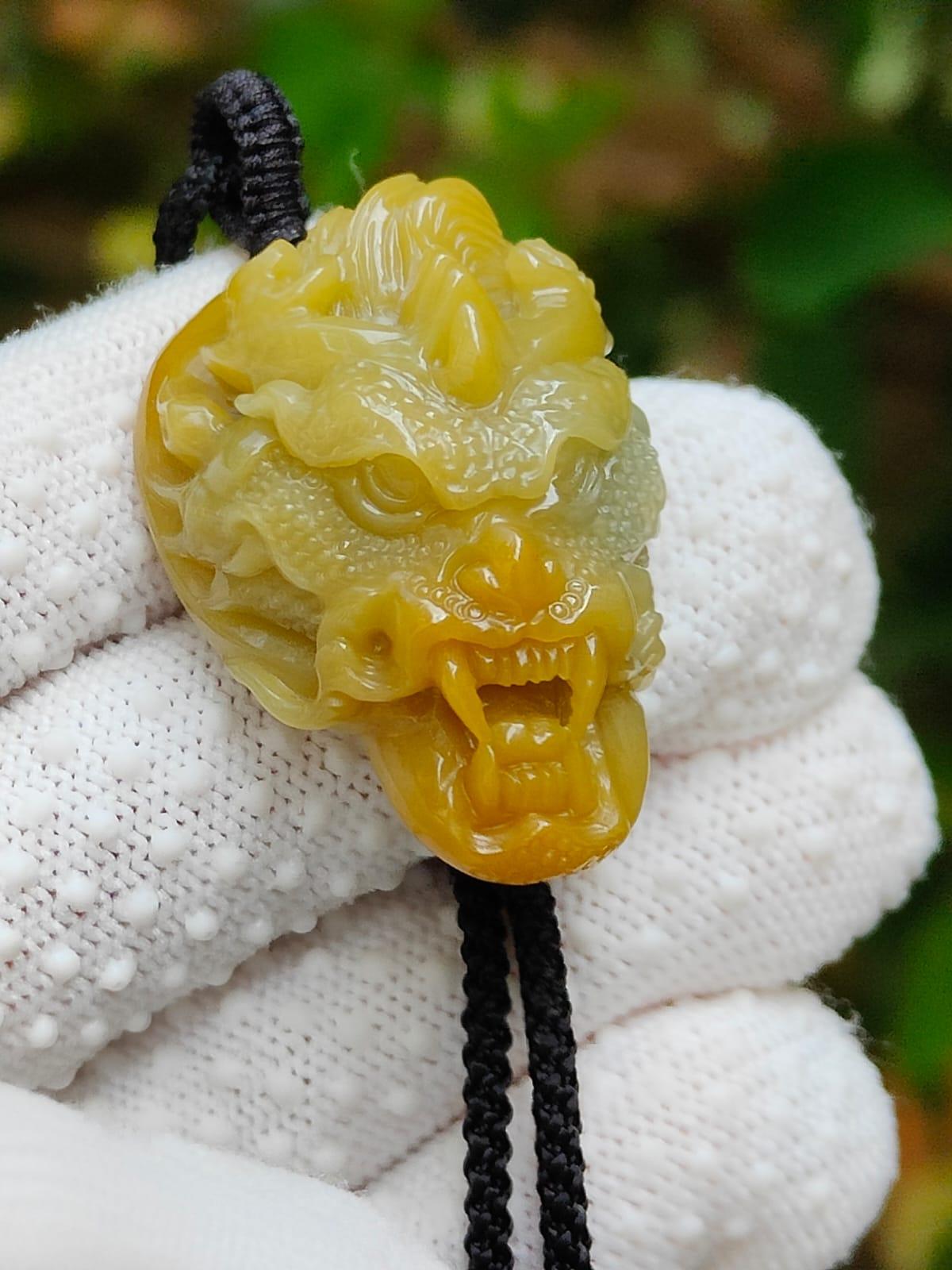 Jadeite Dragon Pendant