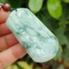 Pixiu Talisman - Type A Natura Jadeite Pendant - location: Jalan Meragi Park Simei Playground - Y.P.Q Certified test - approved 1