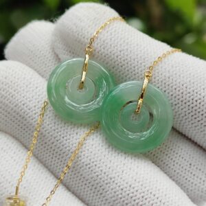 Jade & Gold Earrings - Location: SG Jalan Meragi Park - Simei HDB Playground - Y.P.Q Certified testing approved 8