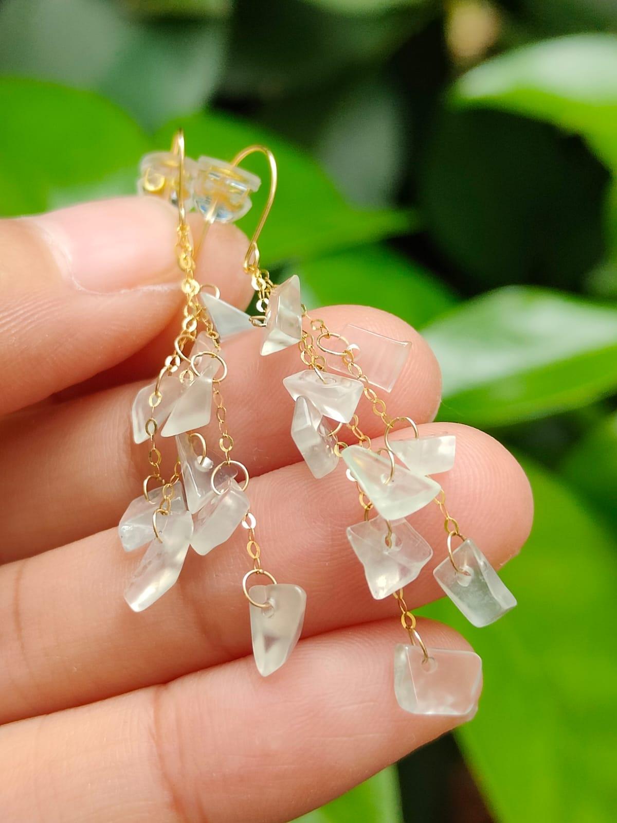 18K Ice Jade Earrings
