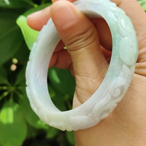 Dual-Colored Jadeite Bangle 56mm - Singapore Simei HDB Void Deck - Jalan Meragi Parck YPQ Certified Passed 4