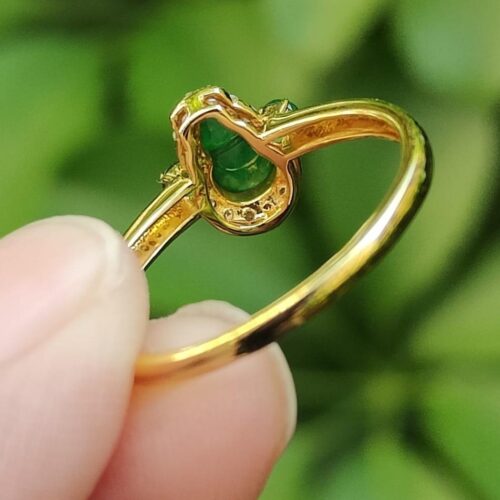 Harmony Gourd Ring Green 18k Gold - YPQ Certified Pass